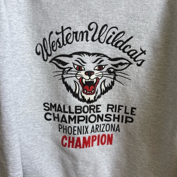 Western Wildcats Light Gray Oversized Fit Sweartshit Unisex Size Large - Picture 2 of 3